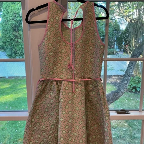 Elorie fit and flare pink and green dress - Picture 2 of 4